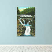 Aussicht auf Split Rock Falls und Bridge Leinwanddruck (Insitu (Holzboden))