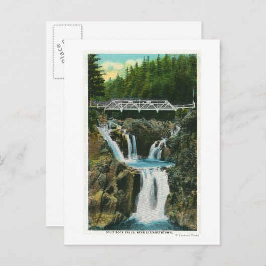 Aussicht auf Split Rock Falls und Bridge Postkarte (Vorne/Hinten)