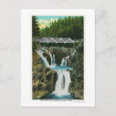 Aussicht auf Split Rock Falls und Bridge Postkarte (Vorderseite)