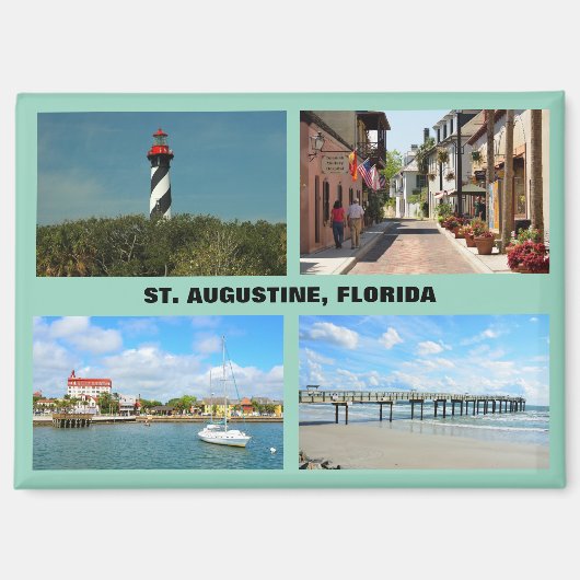 Aussicht auf St. Augustine, Florida Magnet (Vorderseite)