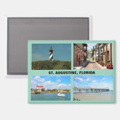 Aussicht auf St. Augustine, Florida Magnet (Vorderseite/Rückseite)