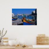 Aussicht auf St. Julian, Malta Poster (Küche)