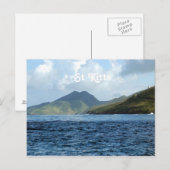 Aussicht auf St. Kitts Postkarte (Vorne/Hinten)
