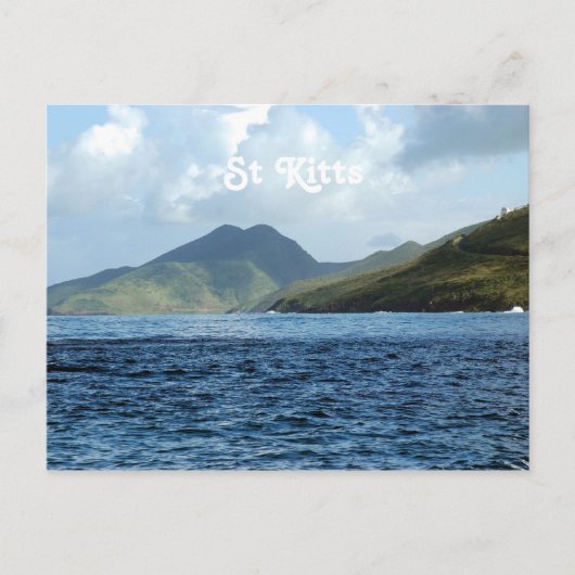 Aussicht auf St. Kitts Postkarte (Vorderseite)