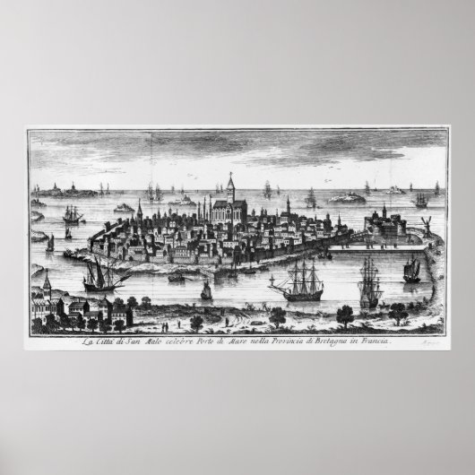 Aussicht auf St. Malo Poster (Vorne)