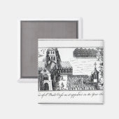 Aussicht auf St. Paul's Cross Magnet (Vorderseite/Rückseite)