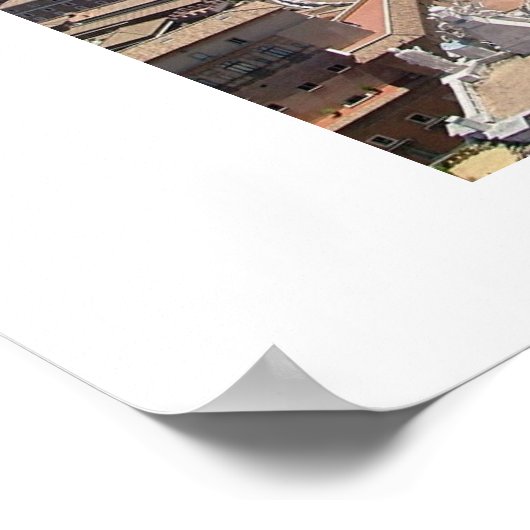 Aussicht auf St. Peter, Rom Poster (Ecke)