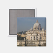 Aussicht auf St. Peter's mit dem Ponte Sant'Angelo Magnet (Vorderseite/Rückseite)