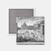 Aussicht auf St. Peter's, Rom Magnet (Vorderseite/Rückseite)