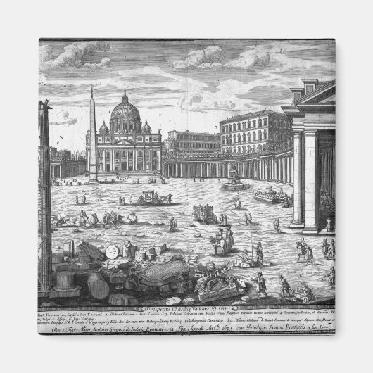 Aussicht auf St. Peter's, Rom Magnet (Vorne)