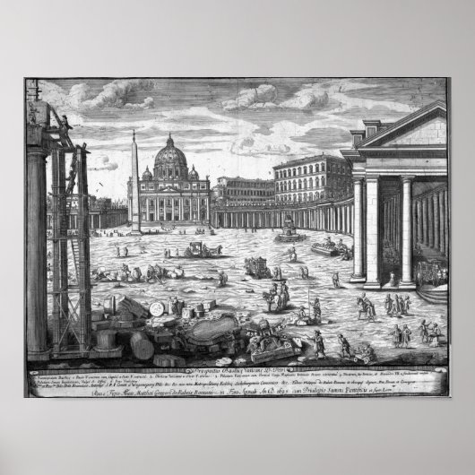 Aussicht auf St. Peter's, Rom Poster (Vorne)