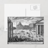 Aussicht auf St. Peter's, Rom Postkarte (Vorne/Hinten)