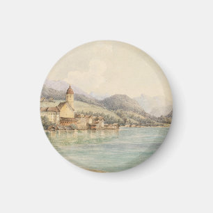 Aussicht auf St. Wolfgang am Wolfgangsee Carl Lafi Magnet