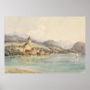 Aussicht auf St. Wolfgang am Wolfgangsee Carl Lafi Poster