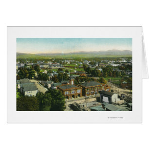 Aussicht auf Stadt, Feuerwerk und Stadt