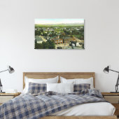 Aussicht auf Stadt, Feuerwerk und Stadt Leinwanddruck (Insitu (Schlafzimmer))