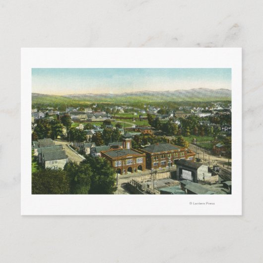 Aussicht auf Stadt, Feuerwerk und Stadt Postkarte (Vorderseite)