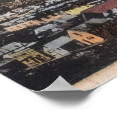 Aussicht auf Stadt und Berg DeweySkagway, AK Poster (Ecke)