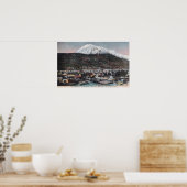 Aussicht auf Stadt und Berg DeweySkagway, AK Poster (Küche)
