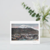 Aussicht auf Stadt und Berg DeweySkagway, AK Postkarte (Stehend Vorderseite)
