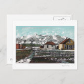 Aussicht auf Stadt und Berg Nach einem Frühling Sc Postkarte (Vorne/Hinten)