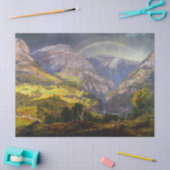 Aussicht auf Stalheim in Norwegen (Johan Christlic Seidenpapier (Basteln)