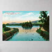 Aussicht auf Stowe Lake am Golden Gate Park Poster (Vorne)