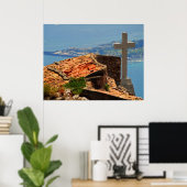 Aussicht auf Taormina 4 Poster (Heimbüro)