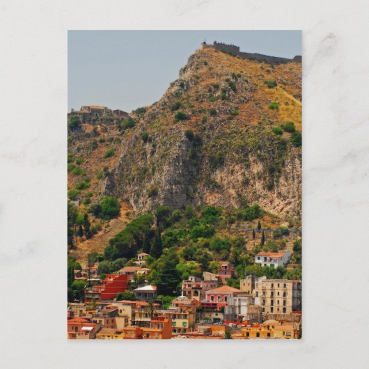 Aussicht auf Taormina 5 Postkarte (Vorderseite)