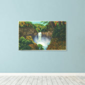 Aussicht auf Taughannock Falls, 200 Meter hoch Leinwanddruck (Insitu (Holzboden))