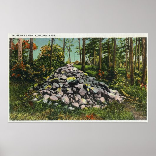 Aussicht auf Thoreau's Cairn Poster (Vorne)