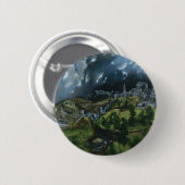 Aussicht auf Toledo, El Greco Button (Vorne & Hinten)