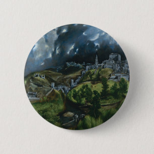 Aussicht auf Toledo, El Greco Button