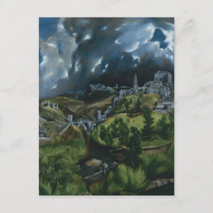 Aussicht auf Toledo, El Greco Postkarte