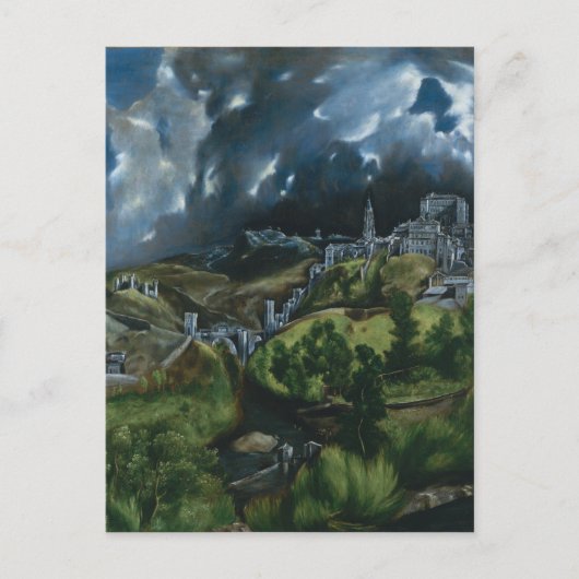 Aussicht auf Toledo, El Greco Postkarte (Vorderseite)