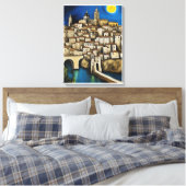 Aussicht auf Toledo - Surreal Cityscape Malerei Leinwanddruck (Insitu (Schlafzimmer))