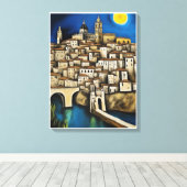 Aussicht auf Toledo - Surreal Cityscape Malerei Leinwanddruck (Insitu (Holzboden))