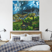 Aussicht auf Toledo von El Greco (1599) Leinwanddruck (Insitu (Schlafzimmer))