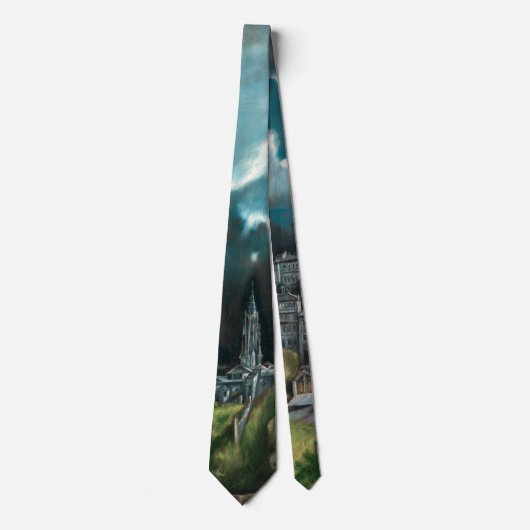 Aussicht auf Toledo von El Greco Neck Tie Krawatte (Vorderseite)