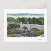 Aussicht auf US-Hwy Route 9 Bridge Postkarte (Vorderseite)