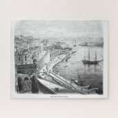 Aussicht auf Valletta in Malta 1874 Poster Puzzle (Horizontal)