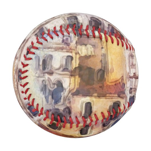 Aussicht auf Venedig in künstlerischer Aquarellfar Baseball (Vorderseite Links)