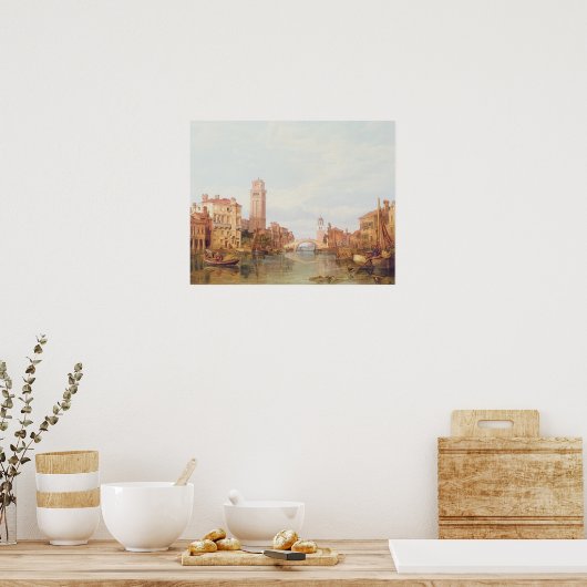 Aussicht auf Verona, 1848 (Öl auf Leinwand) Poster (Küche)