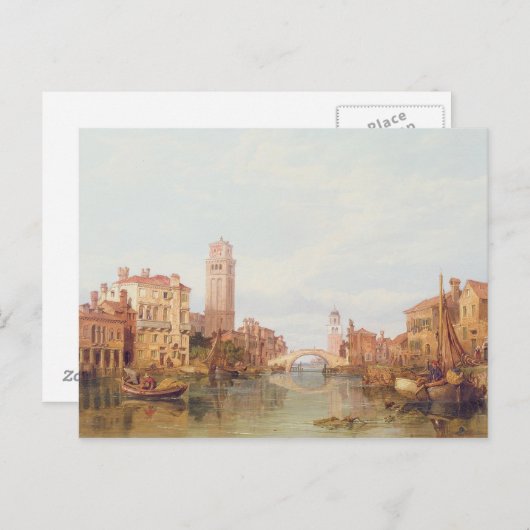Aussicht auf Verona, 1848 (Öl auf Leinwand) Postkarte (Vorne/Hinten)