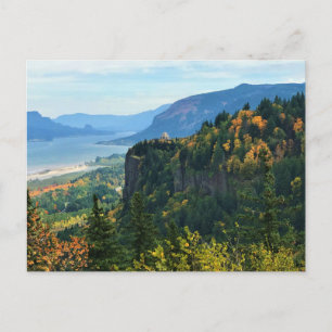 Aussicht auf Vista House, Columbia River, Oregon Postkarte