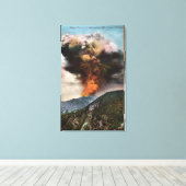 Aussicht auf Wälder Feuer in den Bergen Leinwanddruck (Insitu (Holzboden))