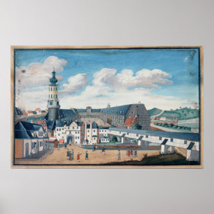 Aussicht auf Weimar mit Schloss Wilhelmsburg Poster