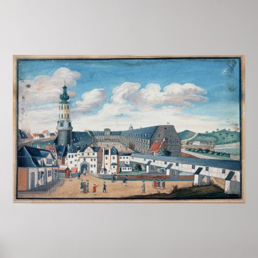 Aussicht auf Weimar mit Schloss Wilhelmsburg Poster (Vorne)