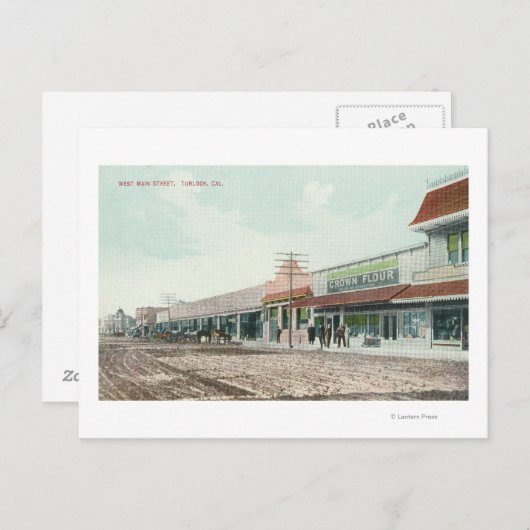 Aussicht auf West Main StreetTurlock, CA Postkarte (Vorne/Hinten)