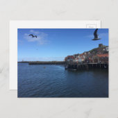 Aussicht auf Whitby Harbour, Whitby, North Yorks. Postkarte (Vorne/Hinten)